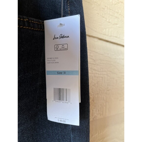 Sam Edelman womens Faultless Bay Flare Trouser Jean size 31 Navy Denim 31x32 $99 - Picture 6 of 9